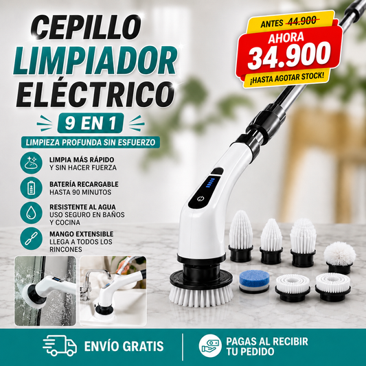 CEPILLO LIMPIADOR ELÉCTRICO 9 EN 1