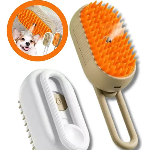 Cepillo Eléctrico 3 en 1 para mascotas: eliminar el pelo, limpiarlo y masajearlo.