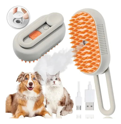 Cepillo Eléctrico 3 en 1 para mascotas: eliminar el pelo, limpiarlo y masajearlo.